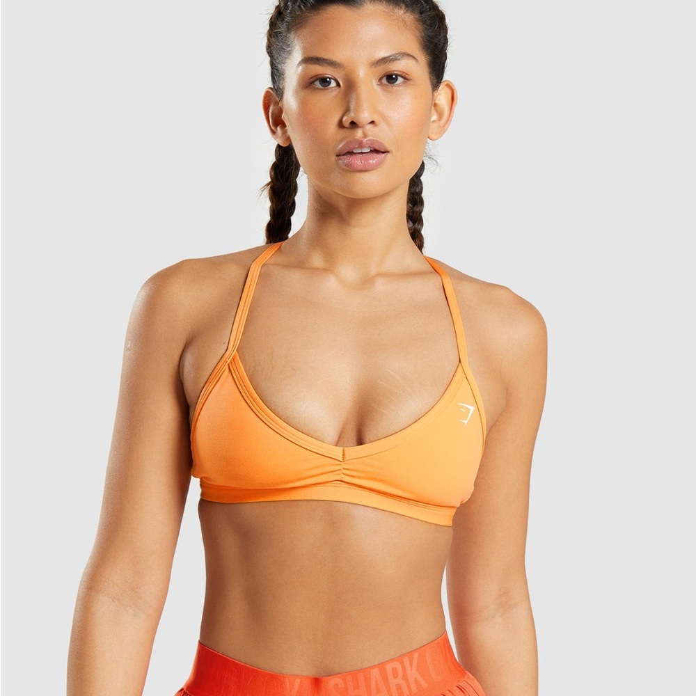 Gymshark MINIMAL SPORTS BRA in light orange